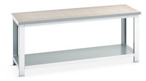 Bott Lino Top Workbench with Full Shelf - 2000Wx750Dx840mmH Benches with Full Depth Shelf 41003506.16V 